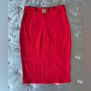 Express Scarlet Pencil Skirt with Belt S New No Tags